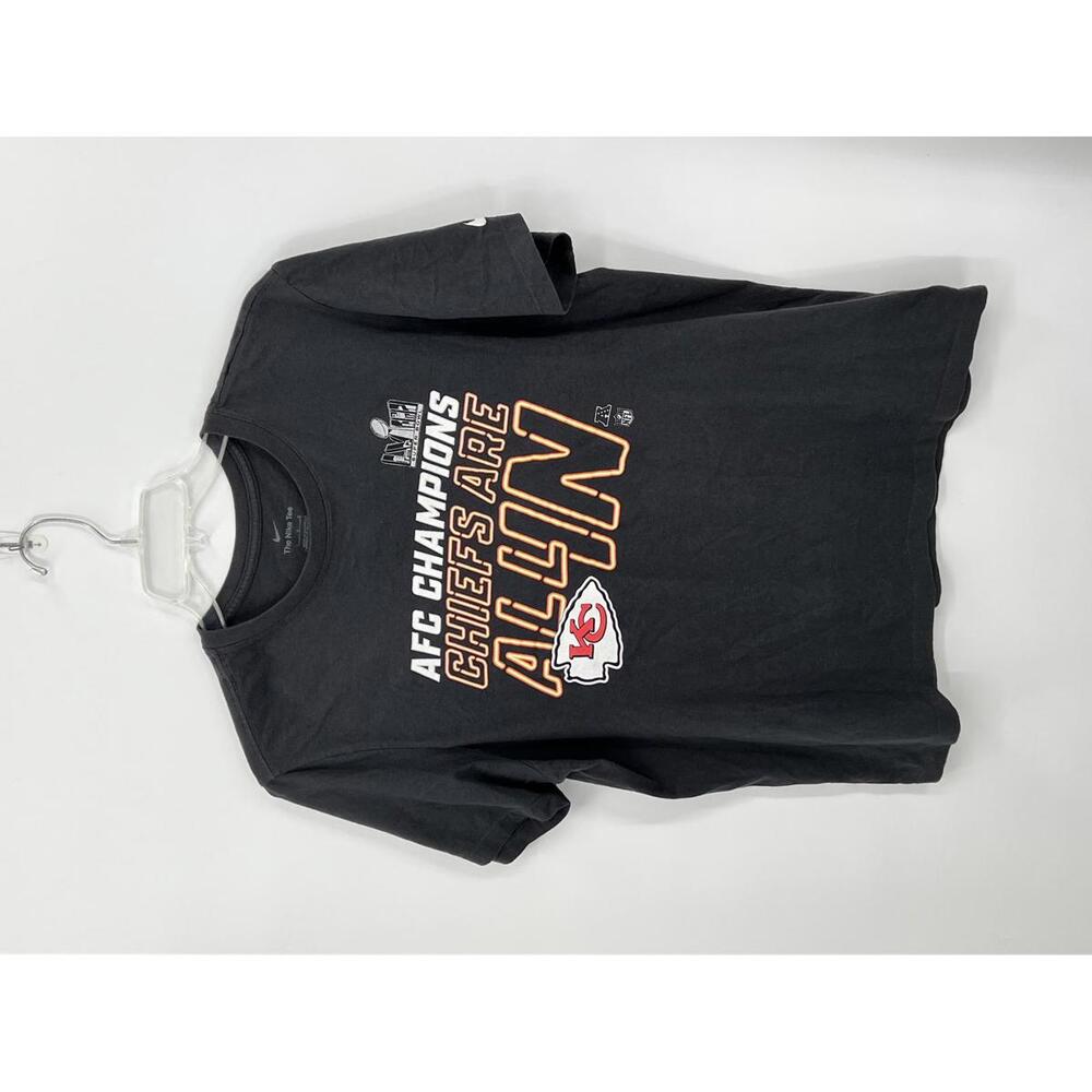 Nike AFC Champions Chiefs Are All In‎ T-Shirt Black Size L Cotton